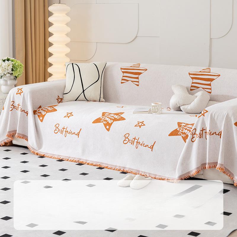 Simple Style Nordic Sofa Towel All-Inclusive Universal Sofa Cover Cloth Dust Cover Anti-Scratching Chenille Blanket Anti-Scratching