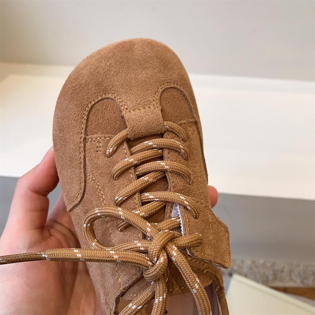 Korean Retro Shoes Frosted Leather Children's Shoes Girls' Princess Shoes Baby Leather Shoes Soft-soled Casual Shoes