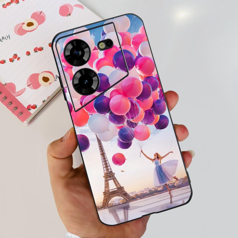 For Tecno Pova 5 2023 Case LH7n Fashion Butterly Flower Soft Silicone Phone Back Cover For Tecno Pova 5 4G Funda on Pova5 Bumper