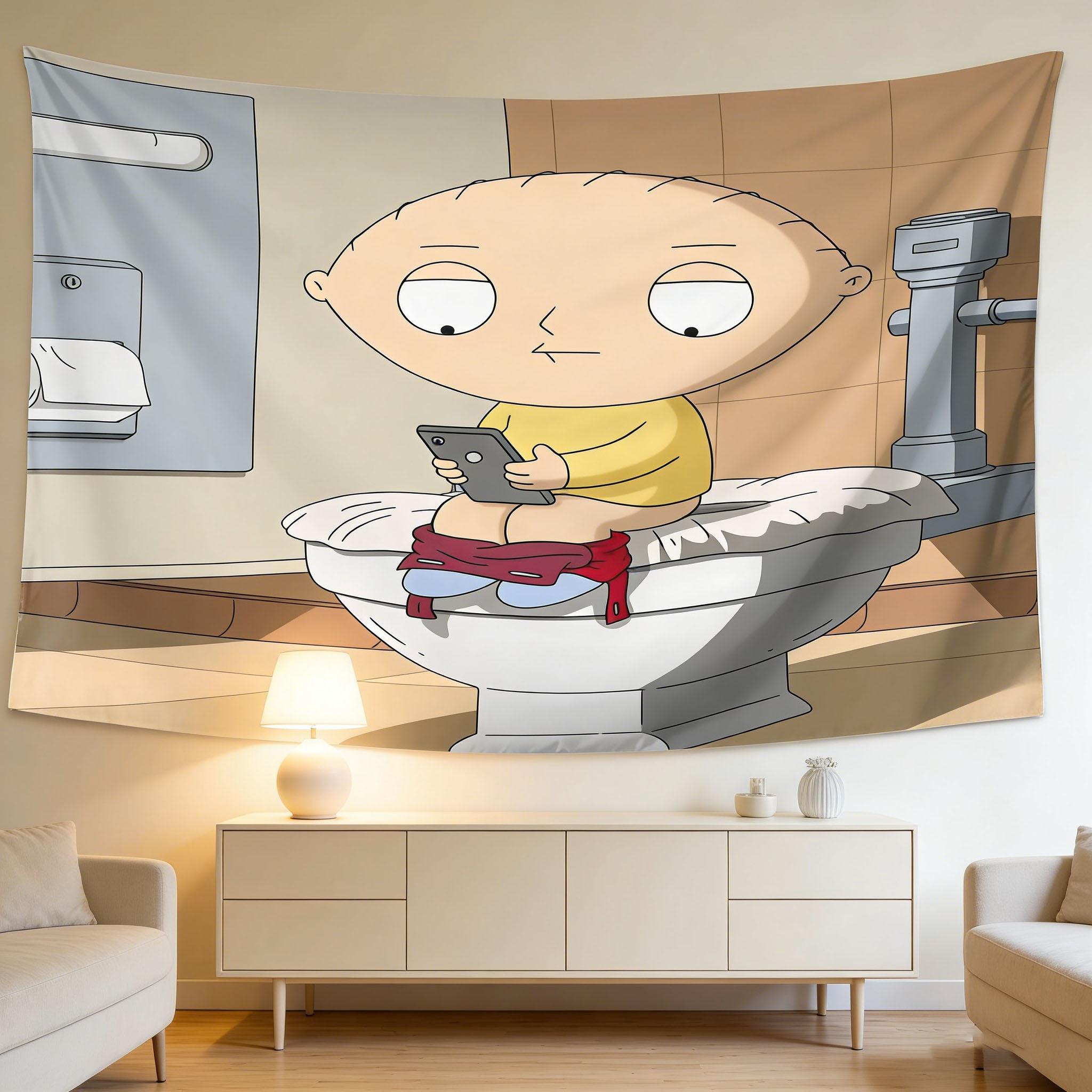 

Stewie Griffin Tapestry Soft Velvet Wall Hanging Funny Pattern Decor for Bedroom Living Room Office Party Perfect Fan Gift 74x94cm(29x37in)
