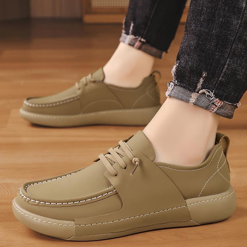 Fashion White Handmade Genuine Leather Casual Men Shoes Design Man Fashion Outdoor Youth Tide Male Board Class Footwear Casual Flats