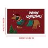 VIKAMA New Christmas Dachshund Doormat Home Decor Bedroom Living Room Kitchen Carpet Cute Cartoon Crystal Velvet Floor Mat