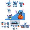 Conjunto Espetacular de 6 Peças de Enfeites de Carro de Halloween do Stitch Para Festas Infantis