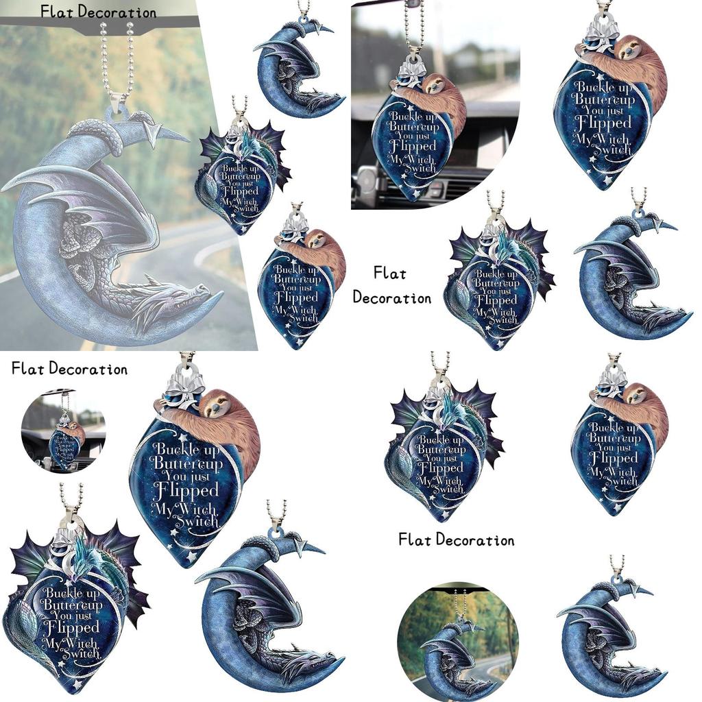 Blue Moon And Dragon Lover Car Ornament Holiday And Home Decoration Hanging Pendant