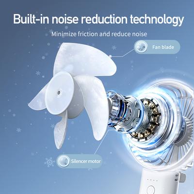 2025 New Handheld Folding Fan Power Bank 2 IN 1 3-Gears Wind Speed Adjustment 4000mAh Large-capacity Outdoor Portable Mini Fan