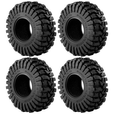 RCMAZO 4-częściowe opony do kół 1,3", Miękkie gumowe opony do kół RC 1,3", 7226mm, do ulepszonych samochodów RC Crawler TRX4M, SCX24, 118, 124, Opony terenowe (re)