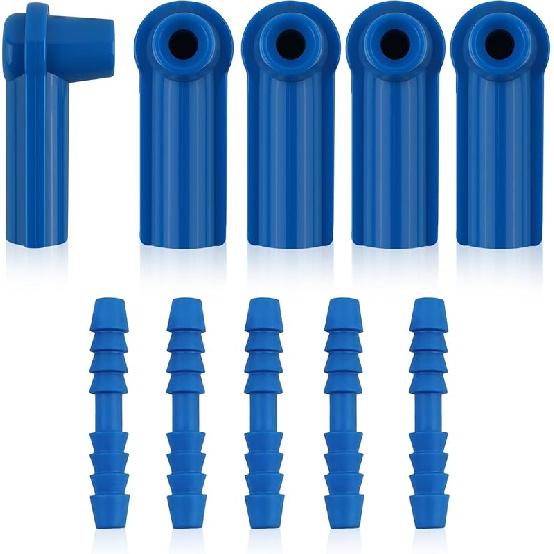 5PCS Brake Bleeder Kit Connector,Brake Fluid Bleeder Kit Bleeding Adapter Joint For Quick Brake Fluid/Air Changes,Brake Bleeder Hose Connector Fit