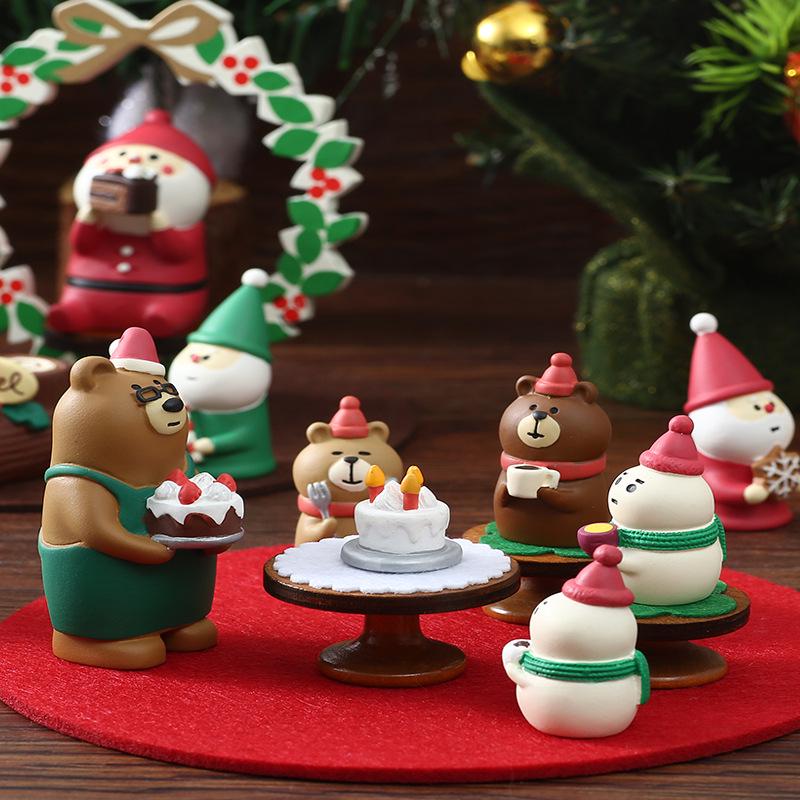 Babbo Natale Giapponese Ornamenti Natalizi in Resina Fatti a Mano