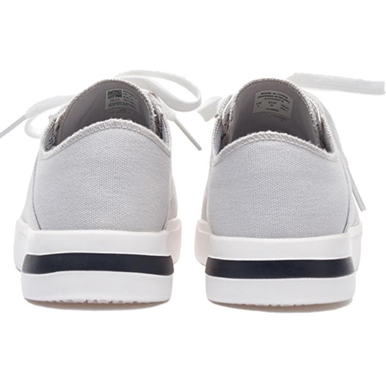 Li Ning Slip Resistant, Abrasion Resistant, Lightweight, Breathable Low top Canvas Shoes Men's Gray White AGCQ037-5