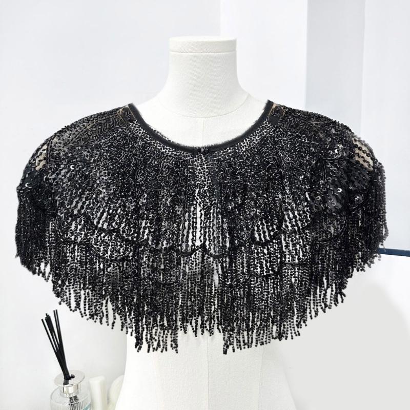 Thin Polyester Sparkling Border Wrap Highlighting Complex Embroidery For Travel Accessories And Formal Instances