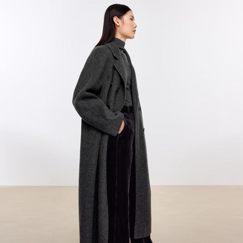 Eifini Women's Elegant Mid-Length Wool Coat