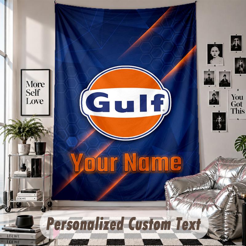Wall Hanging Tapestry With Custom Name & Text, Gulf Decorative Tapestry For Bedroom