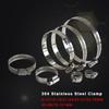 1PCS Hose Clamp 6-12 13-19 21-44 27-51 33-57 52-76 65-89 78-101 91-114mm Stainless Steel Pipe Clip Adjustable Screw Worm Drive