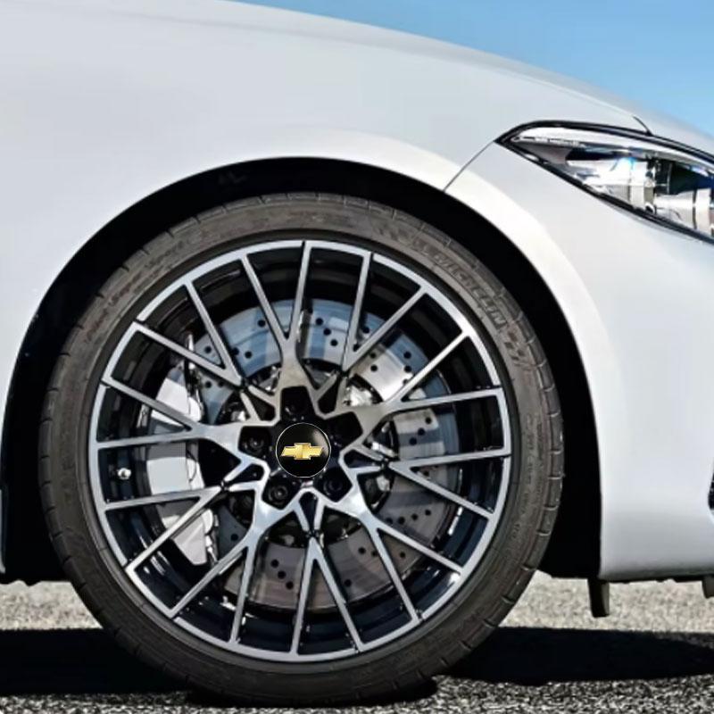 Car Wheel Hub Center Cap Sticker Metal Emblem Stickers For Chevrolet Cruze Spark Captiva Suburban Silverado Camaro Corvette