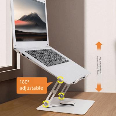 360 Rotating Base Notebook Computer Stand Foldable Adjustable Computer Riser Heat Dissipation Lifter Laptop Bracket For Desk