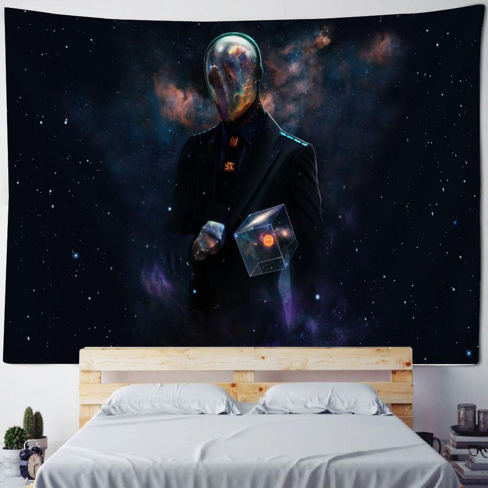 Psychedelic Scene Tapestry Meditation Buddha Chakra Wall Hanging Boho Hippie Witchcraft TAPIZ Sci-Fi Skull Art Room Home Decor