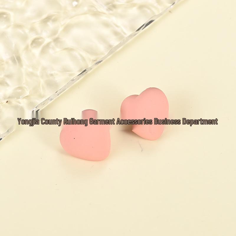 

Kids Cute Peach Heart Buckle Buttons - Stylish Cardigan Rubber Paint Decoration