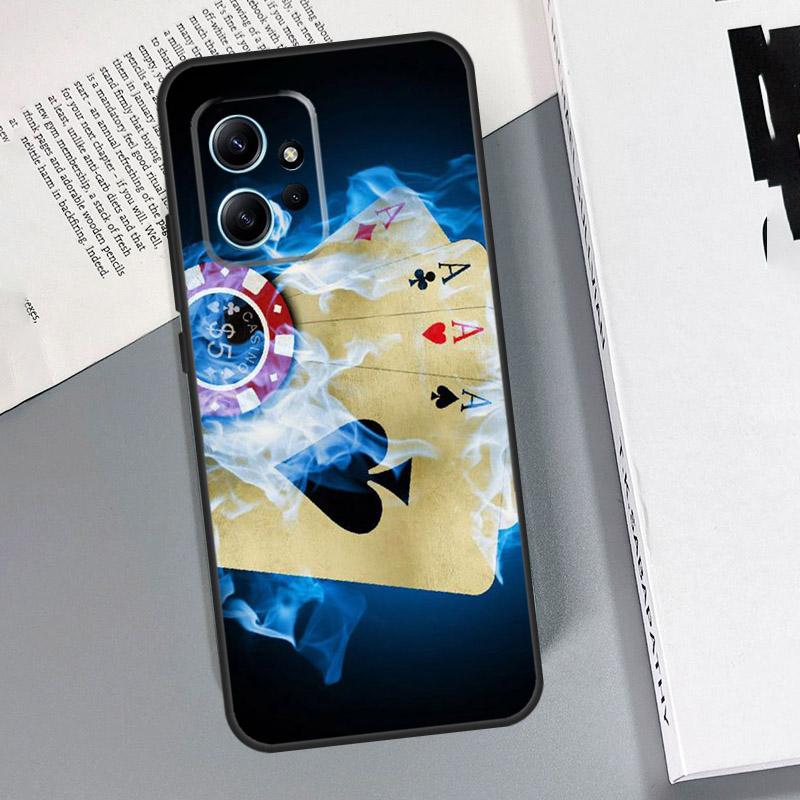 Spades Poker Play Cards Ace Case For Xiaomi Redmi Note 14 10 11 12 13 15 Pro Plus Cover For Redmi 15 15C 14C 12C 10C 13C