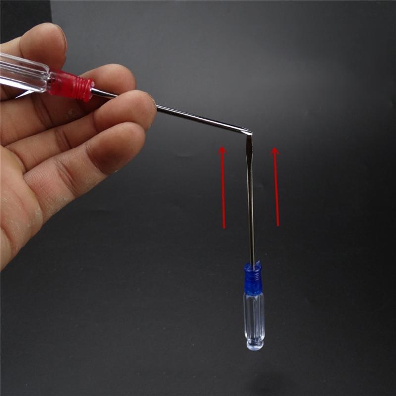 50Pcs  Flat & Slotted Bit Screwdriver with Crystal Handle for Daily Repairs and DIY Projects Steel Construction