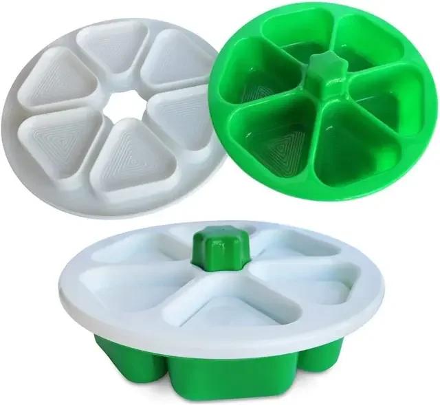 Newest 6 Grids Japanese Onigiri Maker Press Non-sticky DIY Plastic Triangular Sushi Maker Mold Japanese Kitchen Tools Bento Box