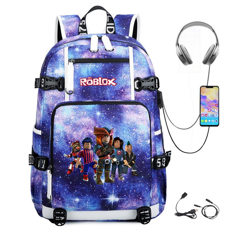 Cartoon Game Merchandise With Usb Hiking Bag College Students Outdoor Travel Large Capacity Backpack Bag