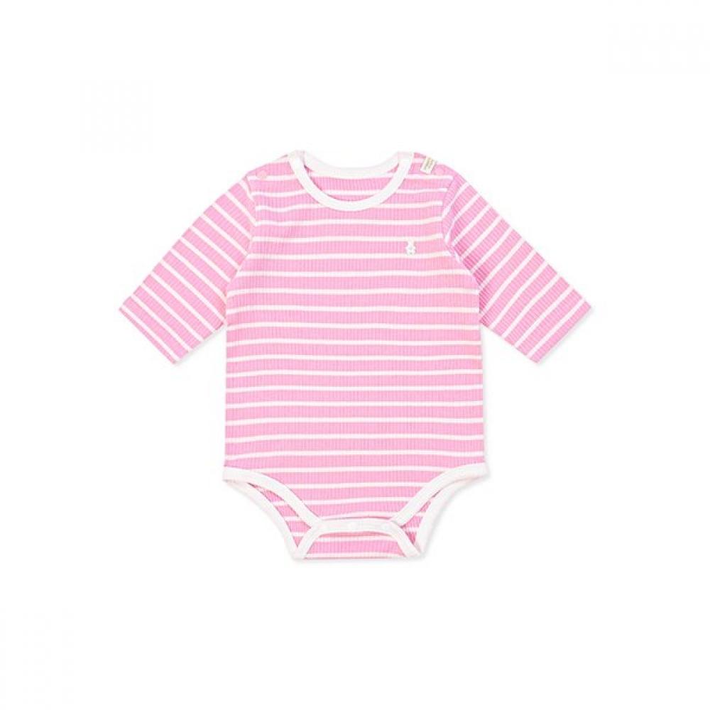 Organicmom Pink Rim Modal 3 4 Body Suit Mlslqs03 Pink/75