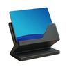Elegant Business Card Holder Black Plastic Desk Organizer for Office Hotel Professional Name Card Display Stand