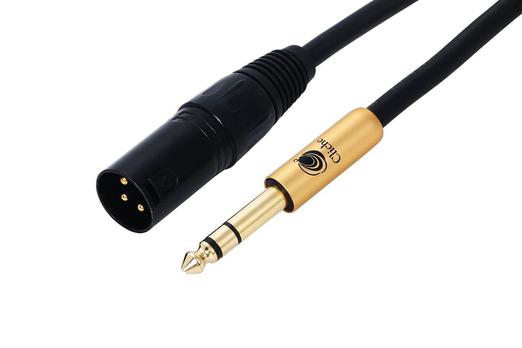 Cliche [Set of 2] 6.35mm TRS to XLR Canon Conversion Cable 6.35mm (14 Inch) Stereo (Male) to XLR (Male) XLR Conversion Cable 6.35mm TRS to XLR (2m)