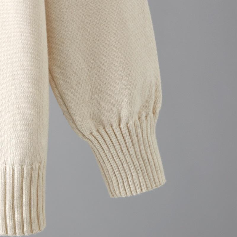 Autumn and Winter New Sweater Harlan Pant Suit Casual Jumper Women's Thick Warm Fashion Solid Color Knitwear