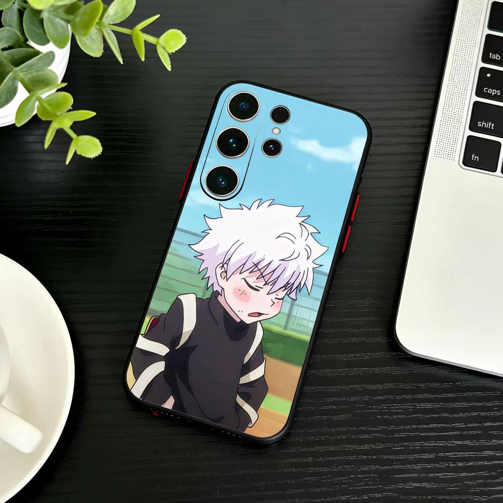 D-Killua Zoldyck H-Hunter X Hunter Phone Case For Samsung S26,S25,S24,S23,S22,S21,S20,Ultra,Plus,FE Black Soft Cover