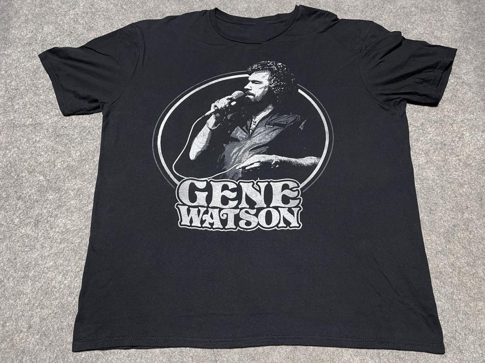 Vintage Gene Watson Cotton Black Shirt Unisex Concert S to 5XL MQ419 Unisex T-Shirt L