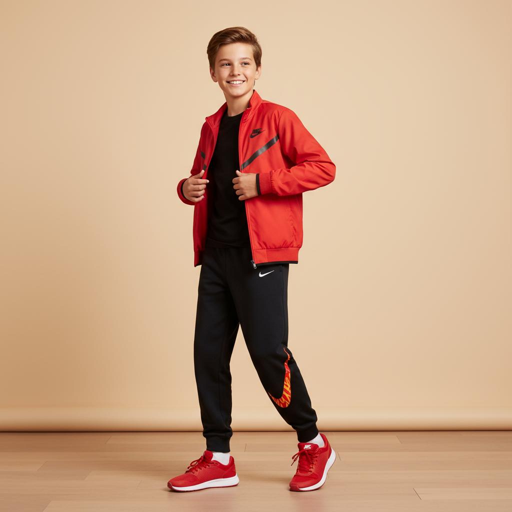 Nike Knitted Sports Pants With Elastic Cuffs And Brand Logo Men Pants Black HV8962010