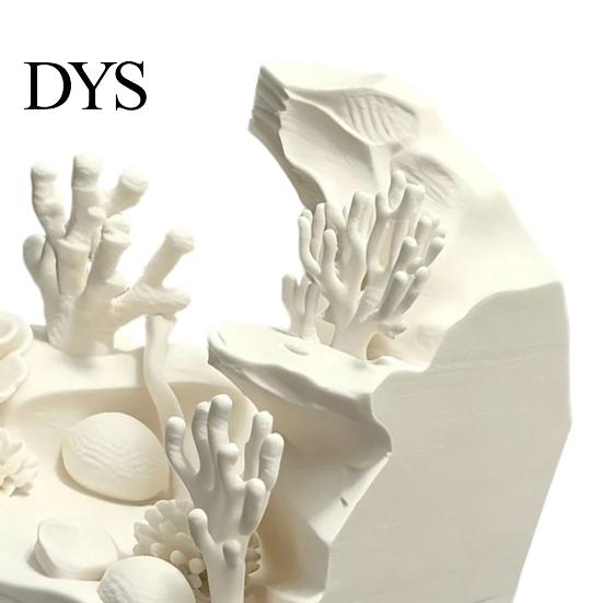 Aquatic Habitat for Small Fish 3D Printed Coral Cave Aquarium Decoration Shrimp, Tank Realistic Sculpture Hideout, Hollow Ornament Hiding Resting And
