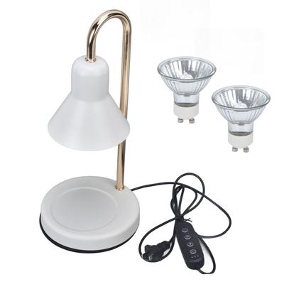 Kerzenwärmer Lampe 3 Stufen Timer Einstellbare Helligkeit Metallbeschichtung GU10 Birne Kerzenlicht
