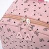 Three-Piece Backpack Set Bow Printed Corduroy Large Capacity Handbag Multi-Functional Backpack with Lunch Bag Pen Bag