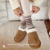 Fell Island Wool Children's Mid-length Autumn-winter Waterproof Padded Thick and Warm Winter Girls' Long Socks