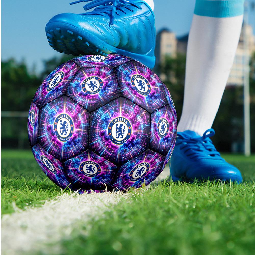 Chelsea FC Theme soccer ball Size 5 Soccer Ball Soft Touch Professional Training Football for Outdoor Sports