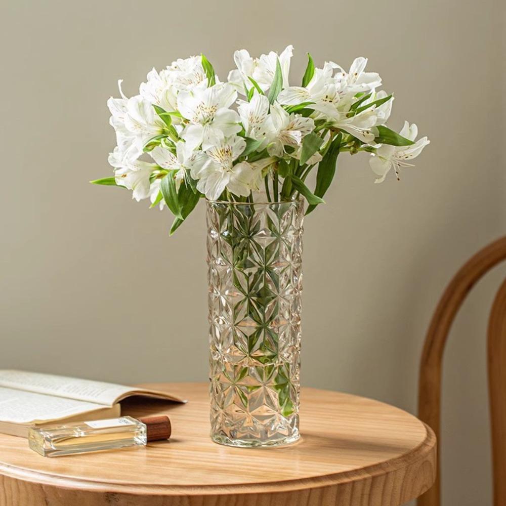 Light Luxury Glacier Pattern Glass Vase Transparent Creative Hydroponic Vase Home Decor Aesthetic Vintage Home Decor Gift