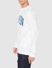 Champion Long Sleeve Crew Neck Graphic Logo Print Size M Men's T-Shirt, White, (C8-W421Z)