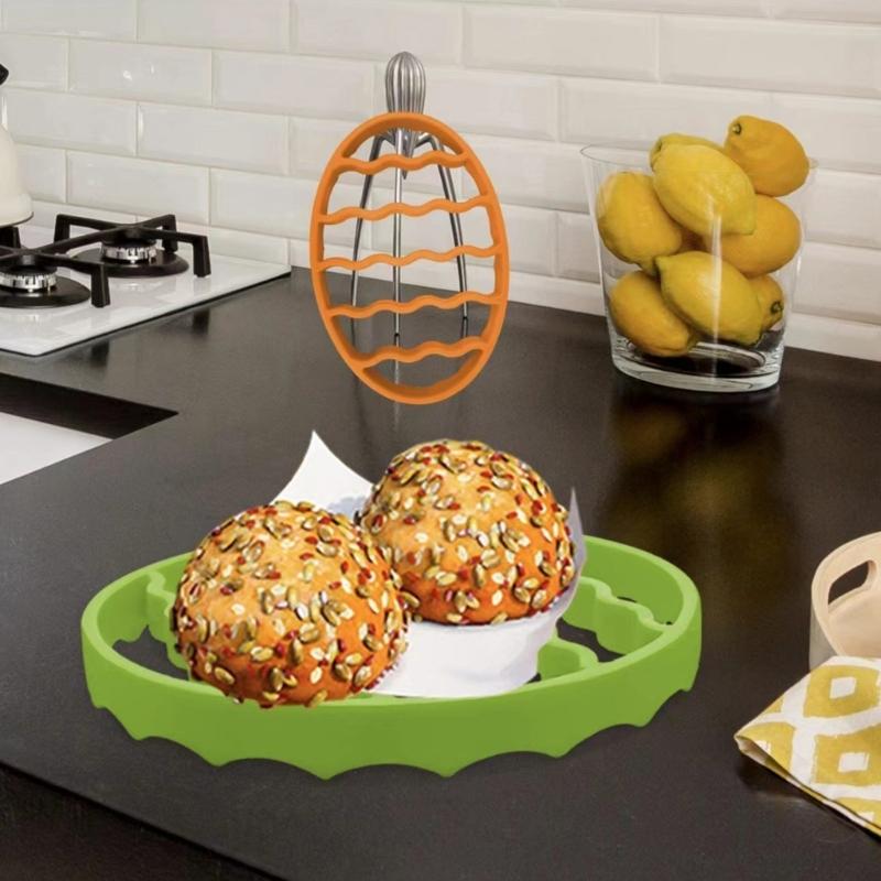 Silicone Open Rack Insert for Slow Cooker Use, Pot Bottom Lift Support for Soup, Porridge and Braised Dish Cooking Meal Use