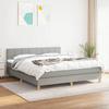 Maison Exclusive - Bettlattenrost mit Matratze Hellgrau 180x200cm Stoff