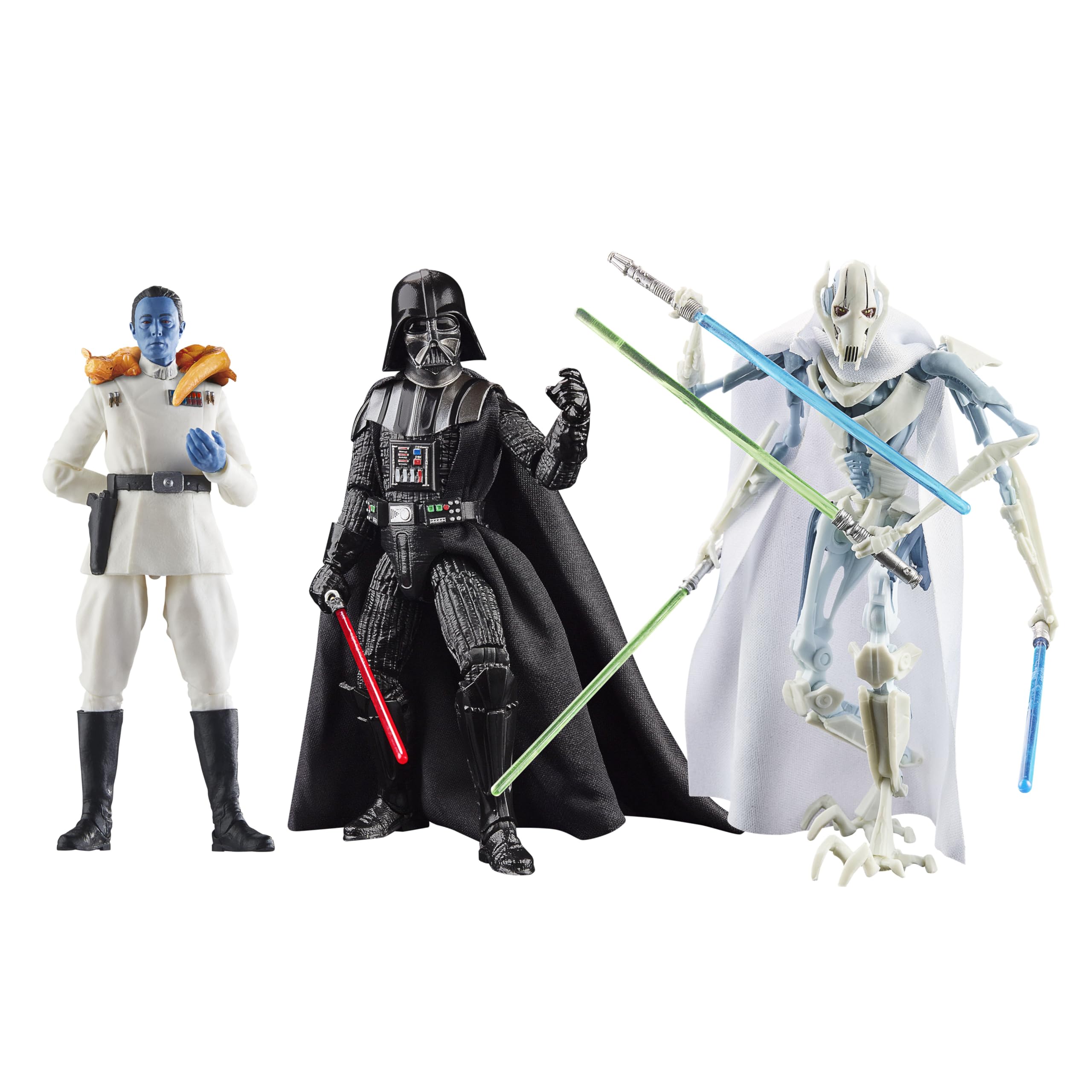 

Star Wars Black Series Darth Vader, Grand Admiral Thrawn, General Grievous, Masters of Evil Collectible 6-Inch Action Figure 3-Pack (Amazon Exclusive)