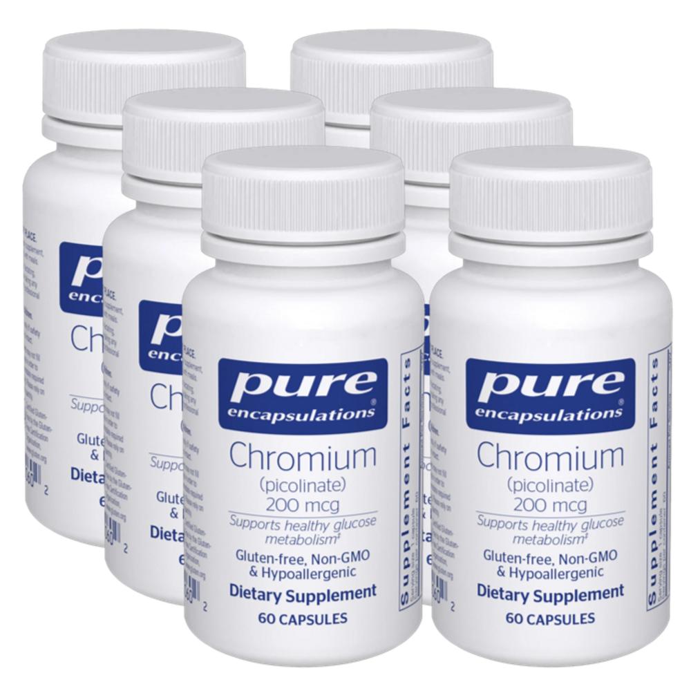 Pure Encapsulations Chrome Picolinate 200mcg 6 pcs 60 Tablets