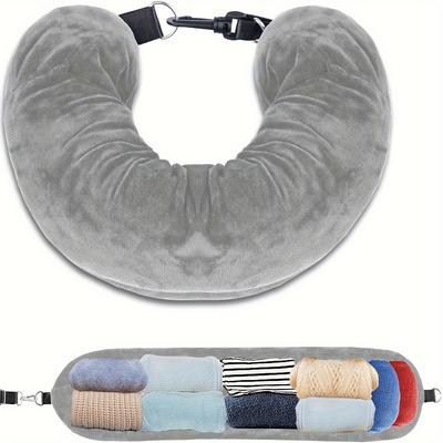 A New Travel U-shaped Pillow a U-shaped Pillow That Can Be Filled with Clothes