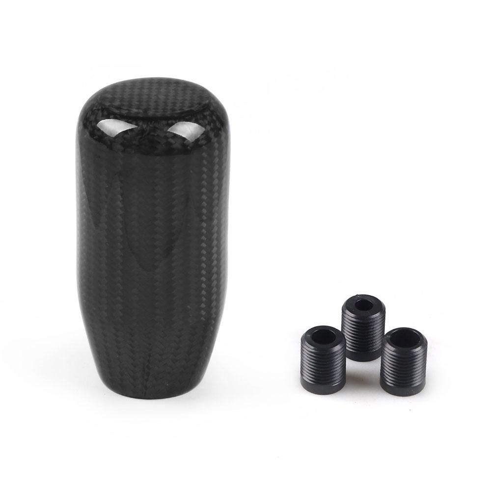 Racing Real Carbon Fiber Gear Shift knob Manual Transmission Shifter Lever Knob Round Ball Shape Handle Knob 73MM black