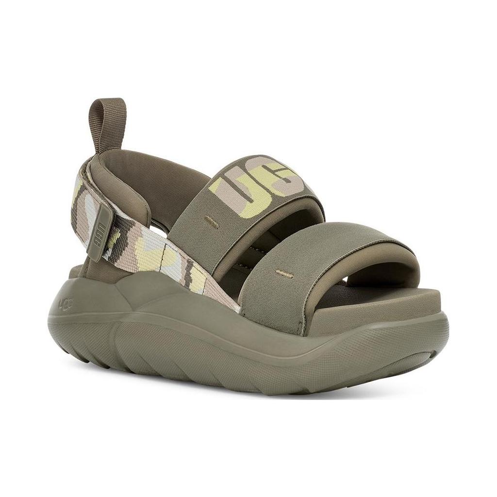 UGG La Cloud Series Fabric Trendy Camouflage Fashion Sandals Women Sandals Moss-Green 1136815-MSG