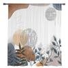 Bohemian Abstract Wind Leaf Plant Sheer Window Curtain Tulle Curtains for Livingroom Bedroom Hotel Home Decor Voile Drapes