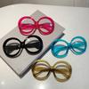 Oversized Round Eyeglasses Frame  New Fashion Vintage Candy Color Spectacles Trendy Brand Non-prescription Eyewear