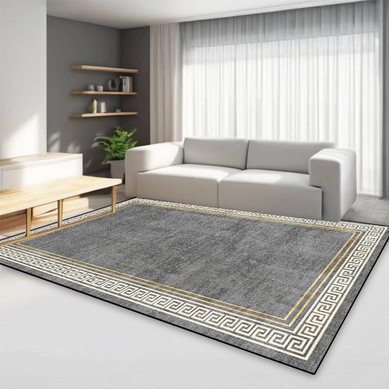 Light Gray Retro Style Carpet Living Room Minimalism Home Decoration Large Area Rugs Cloakroom Lounge Non-slip Entrance Door Mat