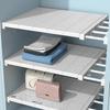 Wardrobe Divider No-Punch Shelf Storage Rack for Dormitory Cabinets and Shoe Organizers